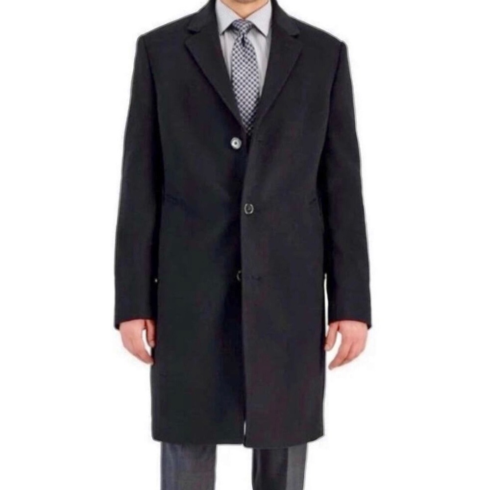 Michael Kors‎ Kavon Wool Blend Charcoal Gray Overcoat Size 36Short Classic Fit